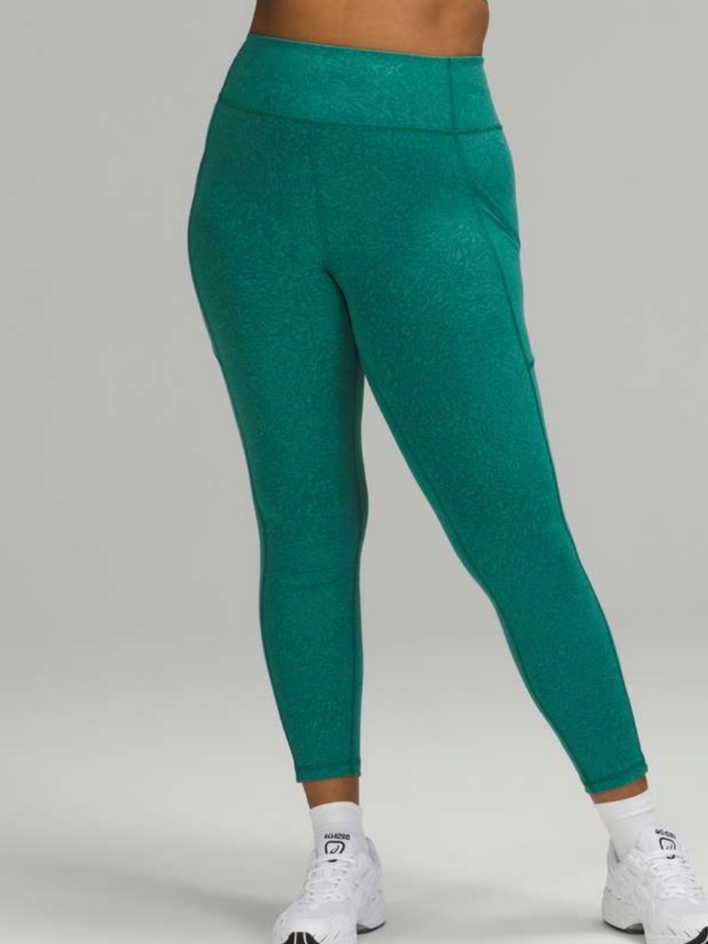 Lululemon Invigorate HR Tight 25” Crunch Teal Lagoon Size 6
